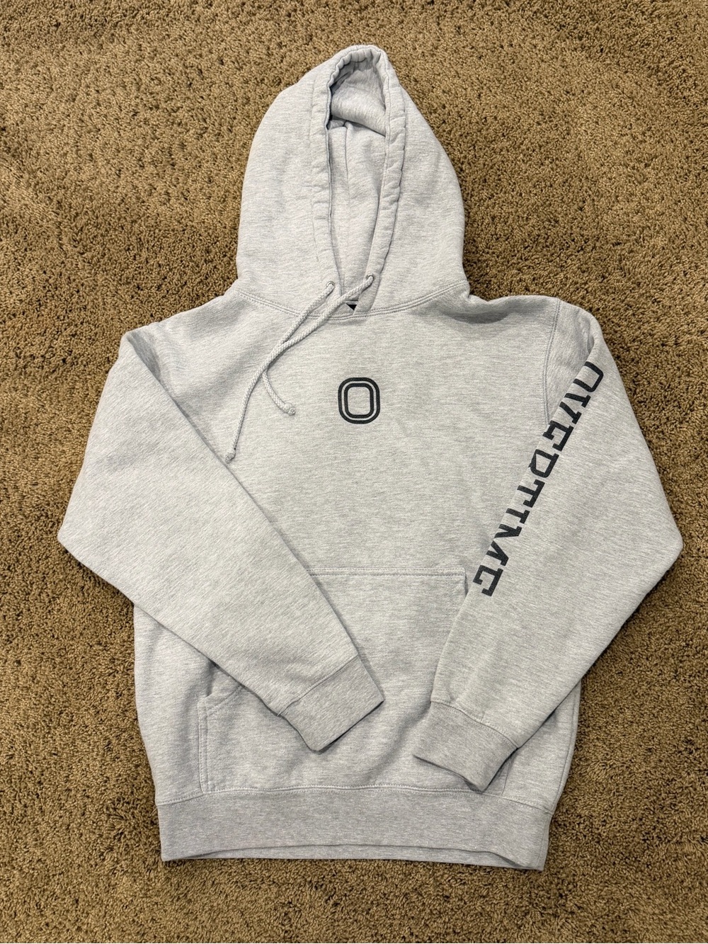 Overtime hoodie - grey- adult small
